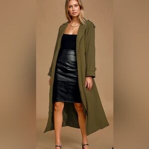 Olive green lightweight coat